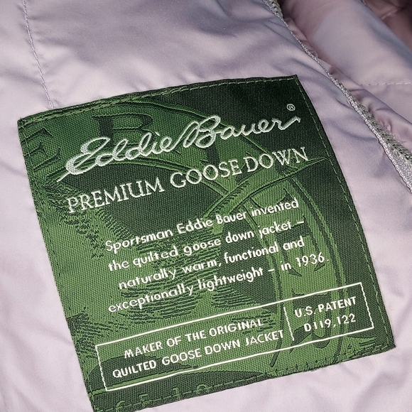 Eddie Bauer vest goose down quilted lavender lilac purple zip closure pockets S - Picture 8 of 13